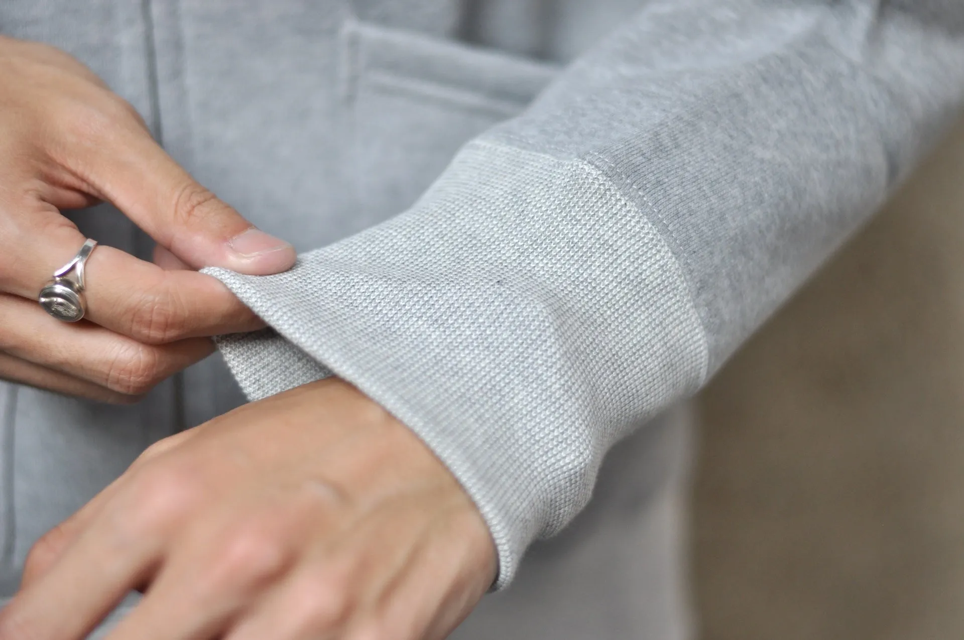 Unique Garment 12oz 'Pioneer' Loopwheeled Hoody (Heather Grey)