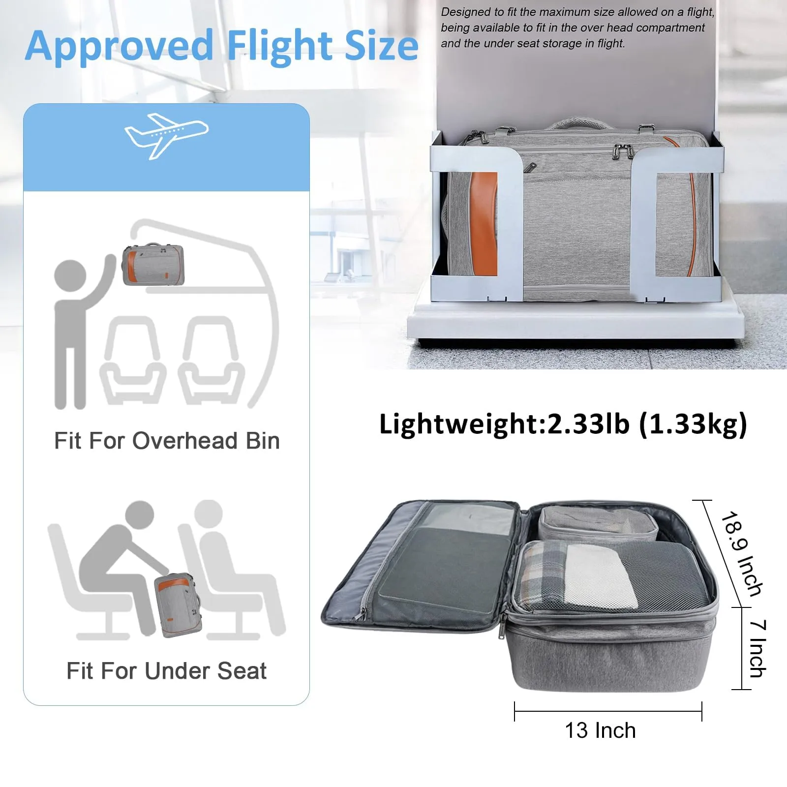 Vancropak Carry on Backpack, Extra Large 40L Airline Approved