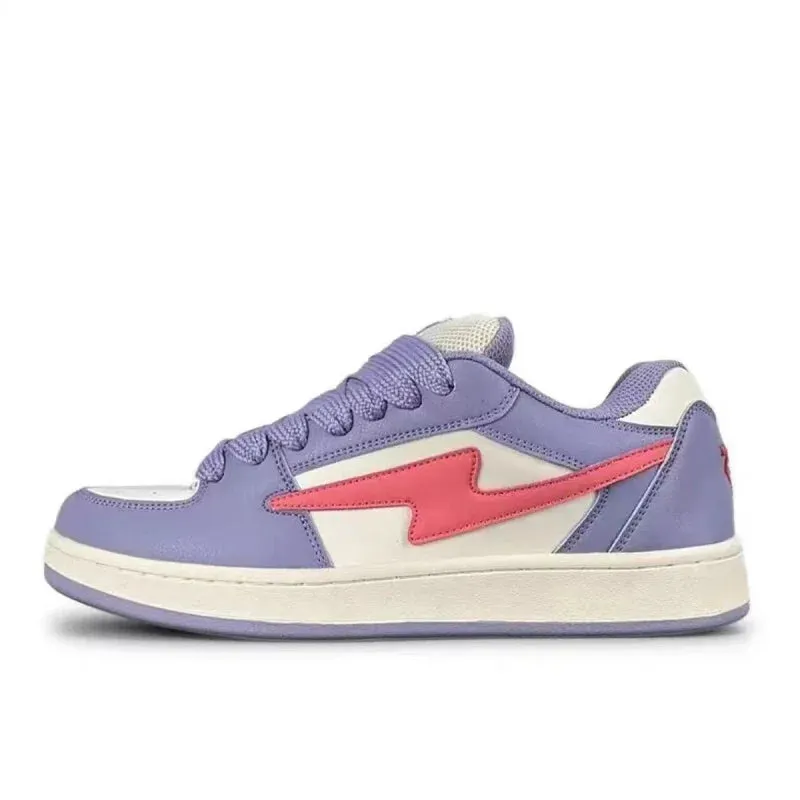 VougeVamp Women's Pink Lightning Sneakers – Trendy Y2K Platform Running Shoes with Thick Heel