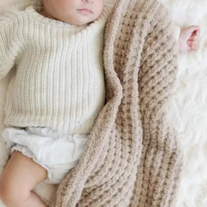 Waffle Knit Mini Blanket • Wheat