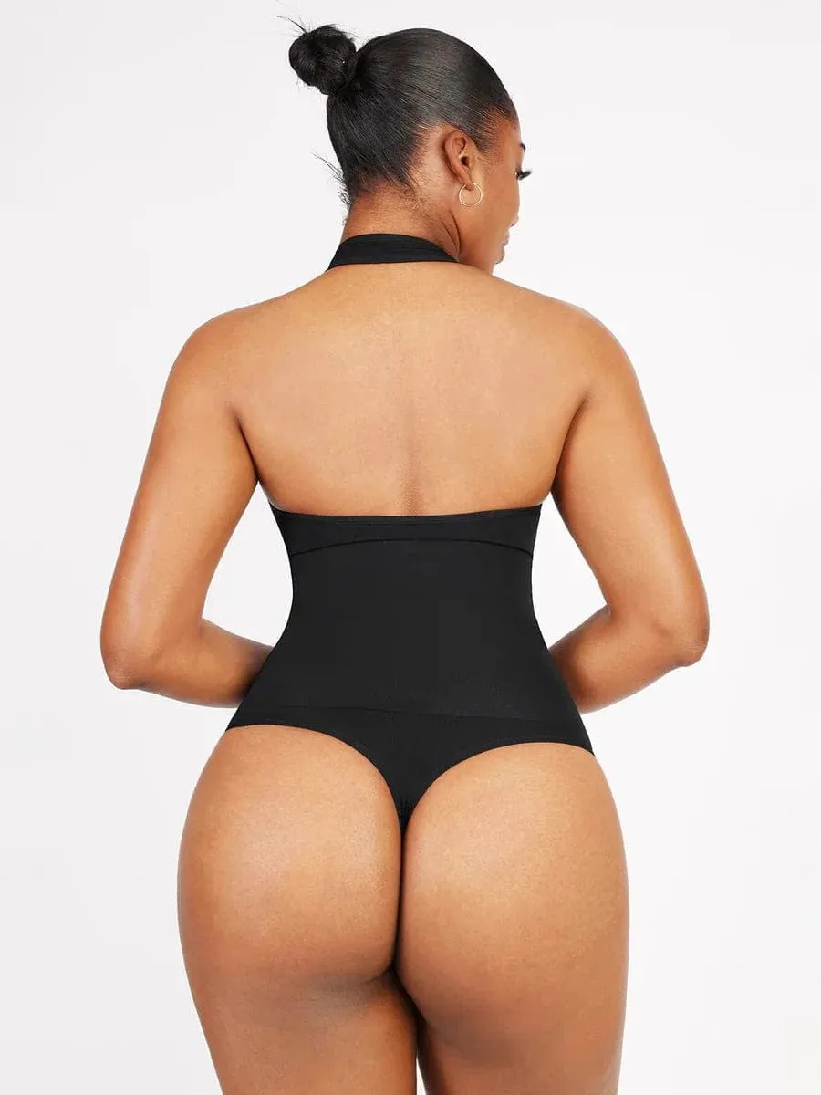 Waist Control Halter Neck Shapewear Bodysuit