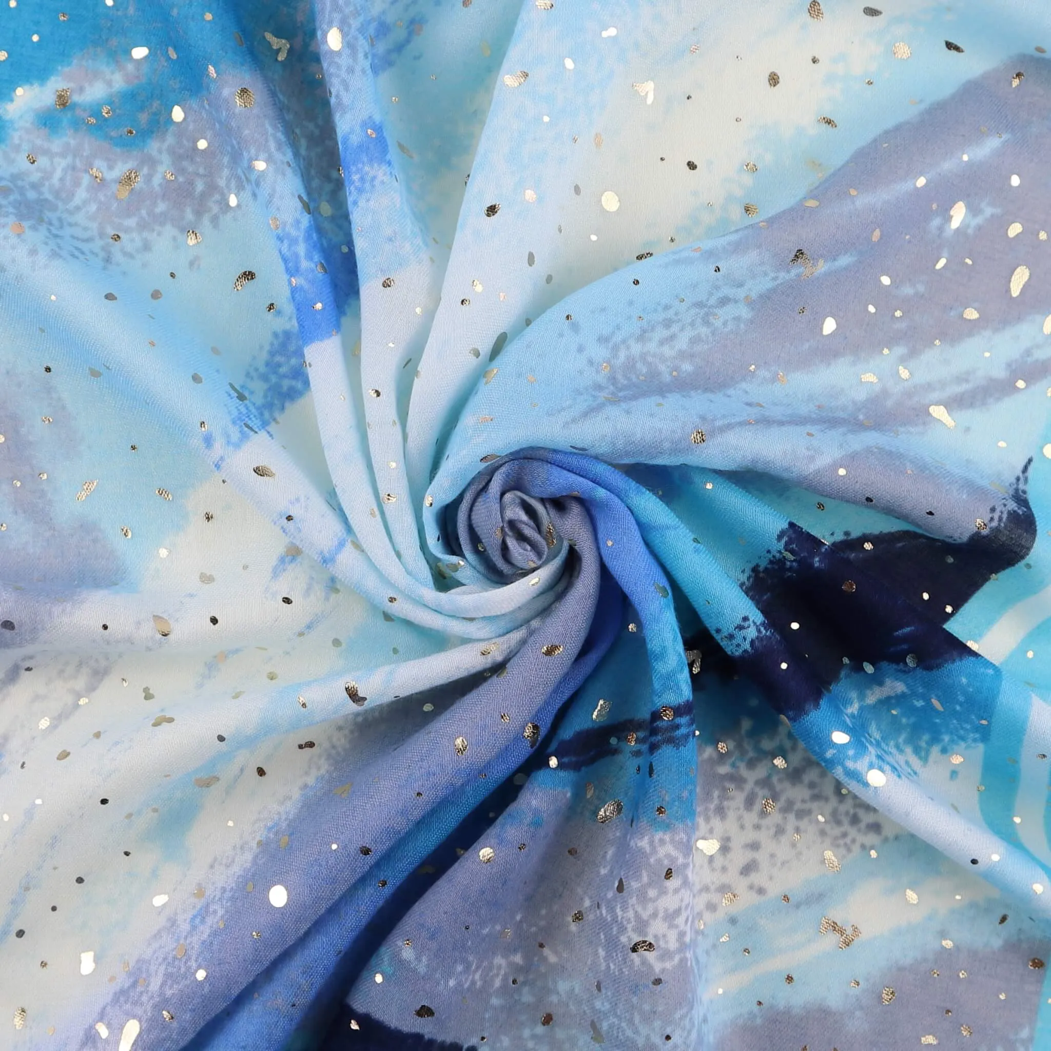 Watercolour Effect Soft Sparking Glitter Scarf