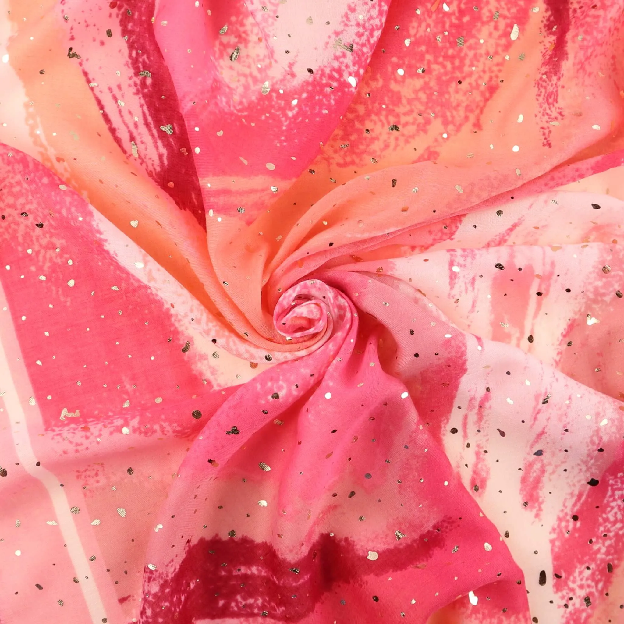 Watercolour Effect Soft Sparking Glitter Scarf