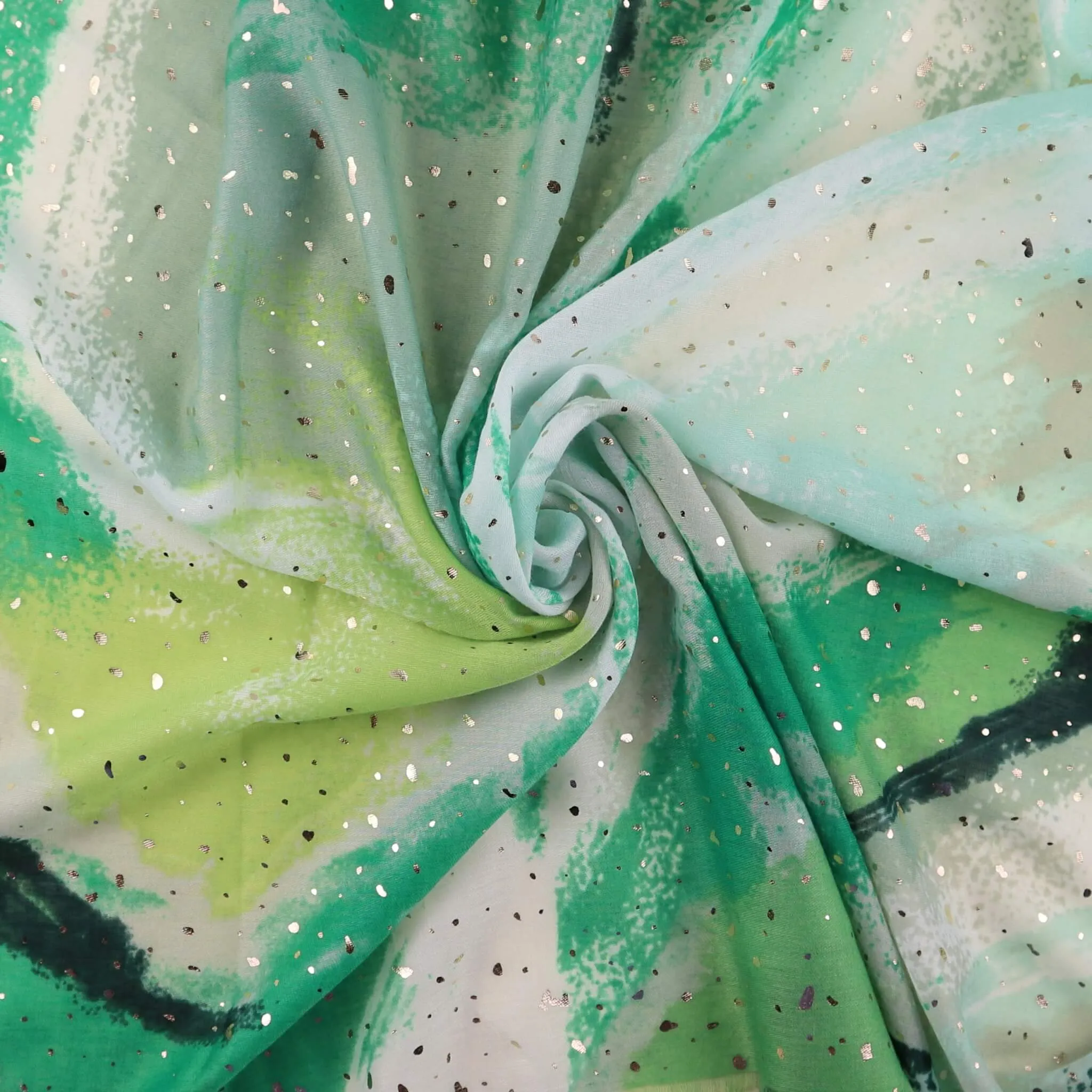 Watercolour Effect Soft Sparking Glitter Scarf