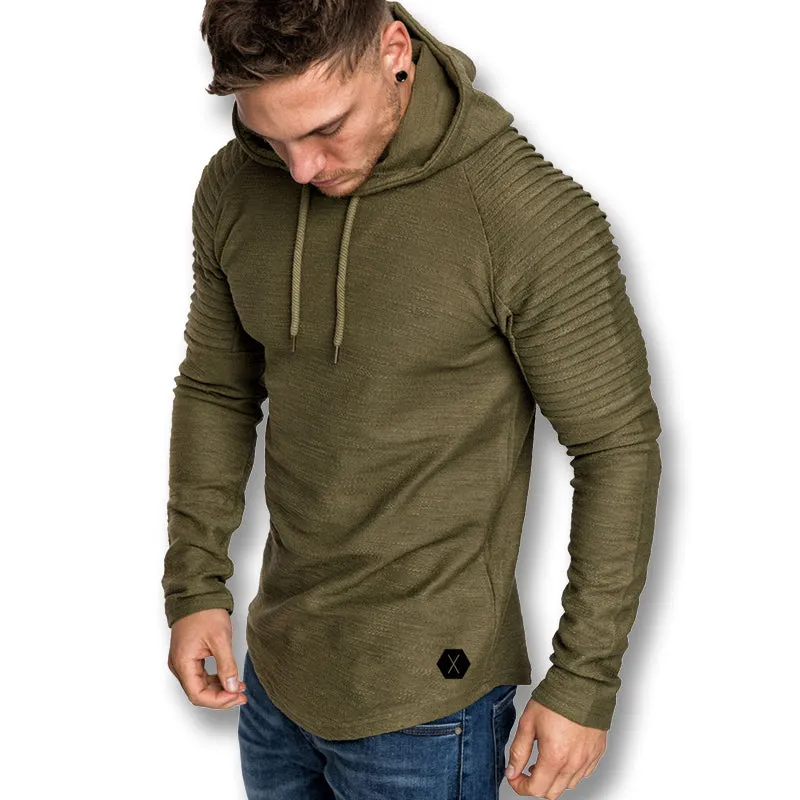 West Louis™ Autumn Hooded Gym T Shirts