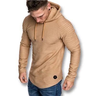 West Louis™ Autumn Hooded Gym T Shirts
