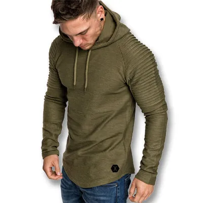 West Louis™ Autumn Hooded Gym T Shirts