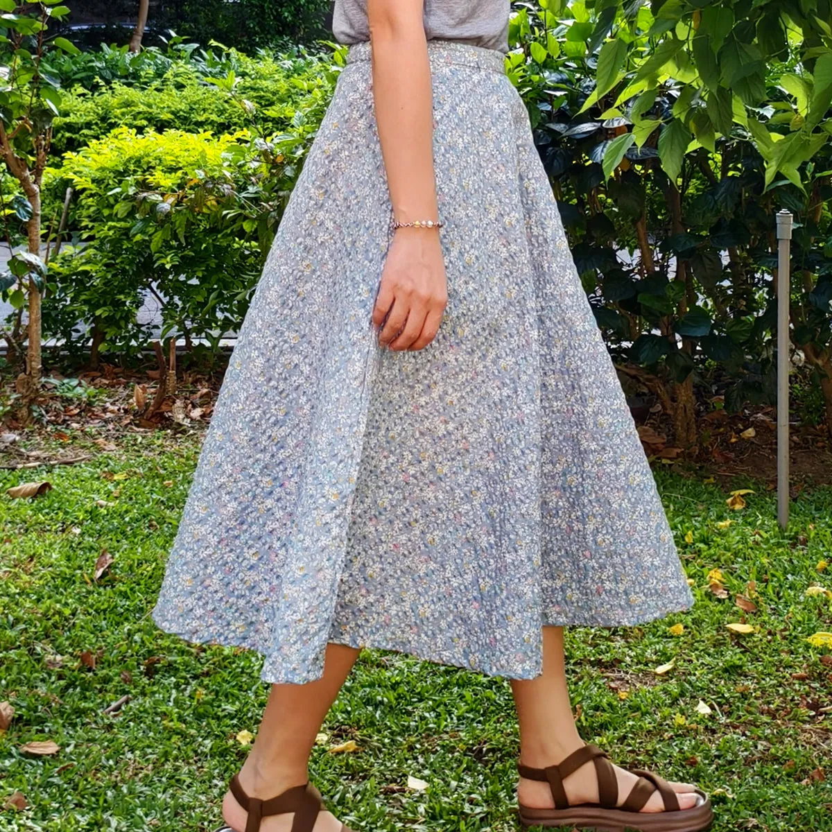 Wildfield Blossoms-Handmade Circle Skirt