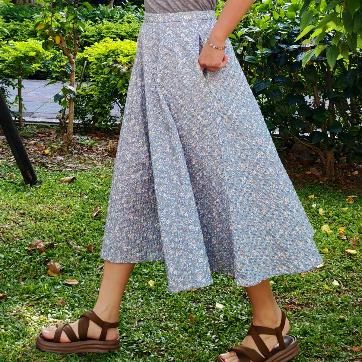 Wildfield Blossoms-Handmade Circle Skirt