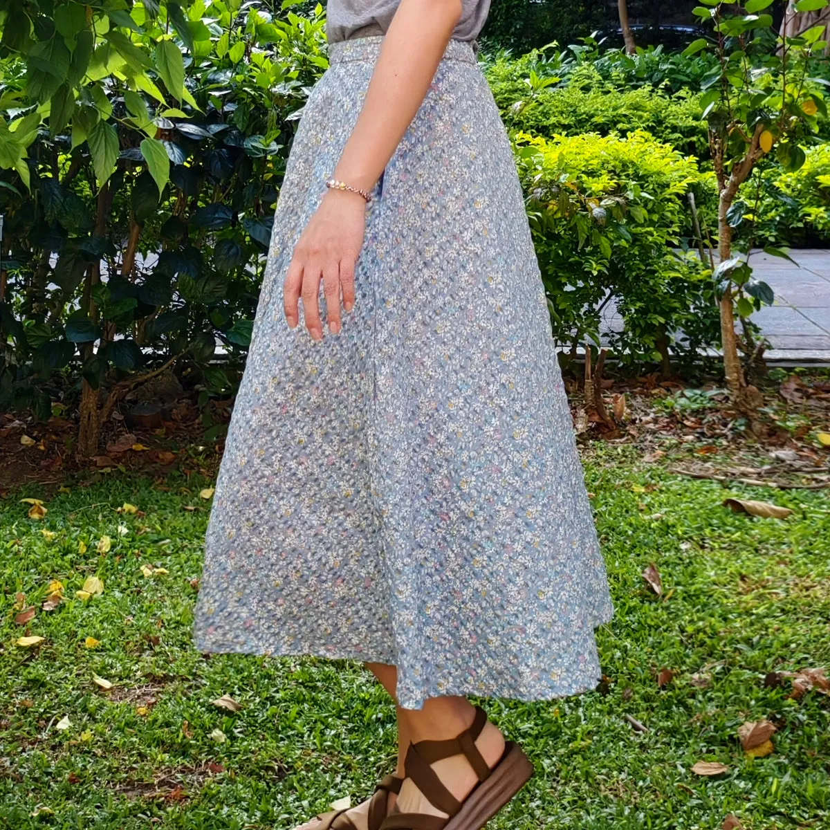 Wildfield Blossoms-Handmade Circle Skirt