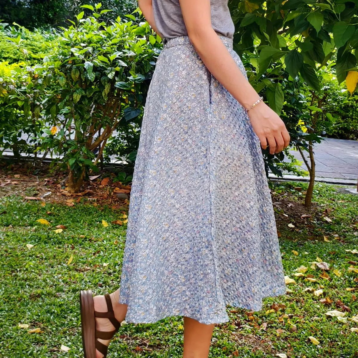 Wildfield Blossoms-Handmade Circle Skirt