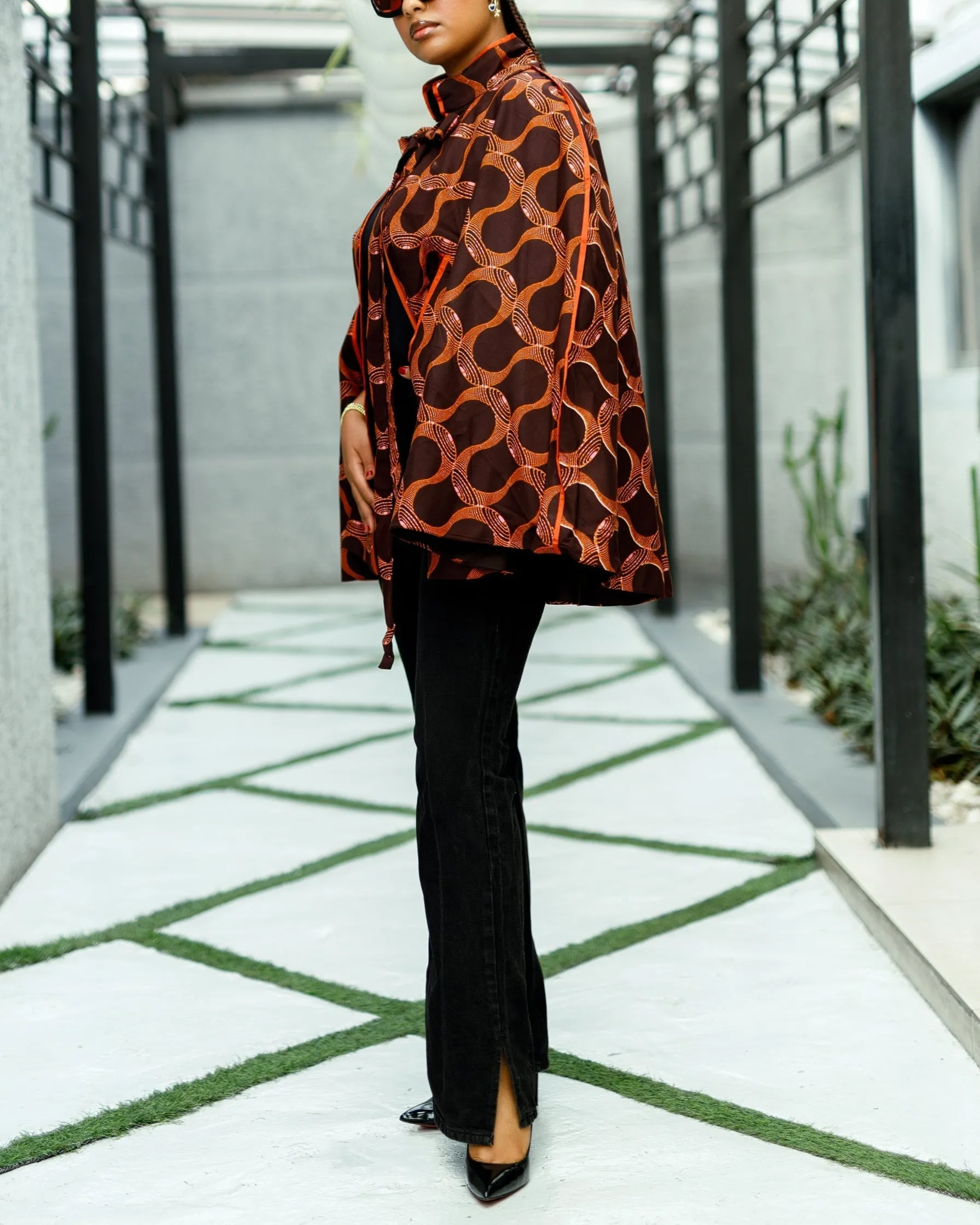 Women's Fashion Print Winter Cape
