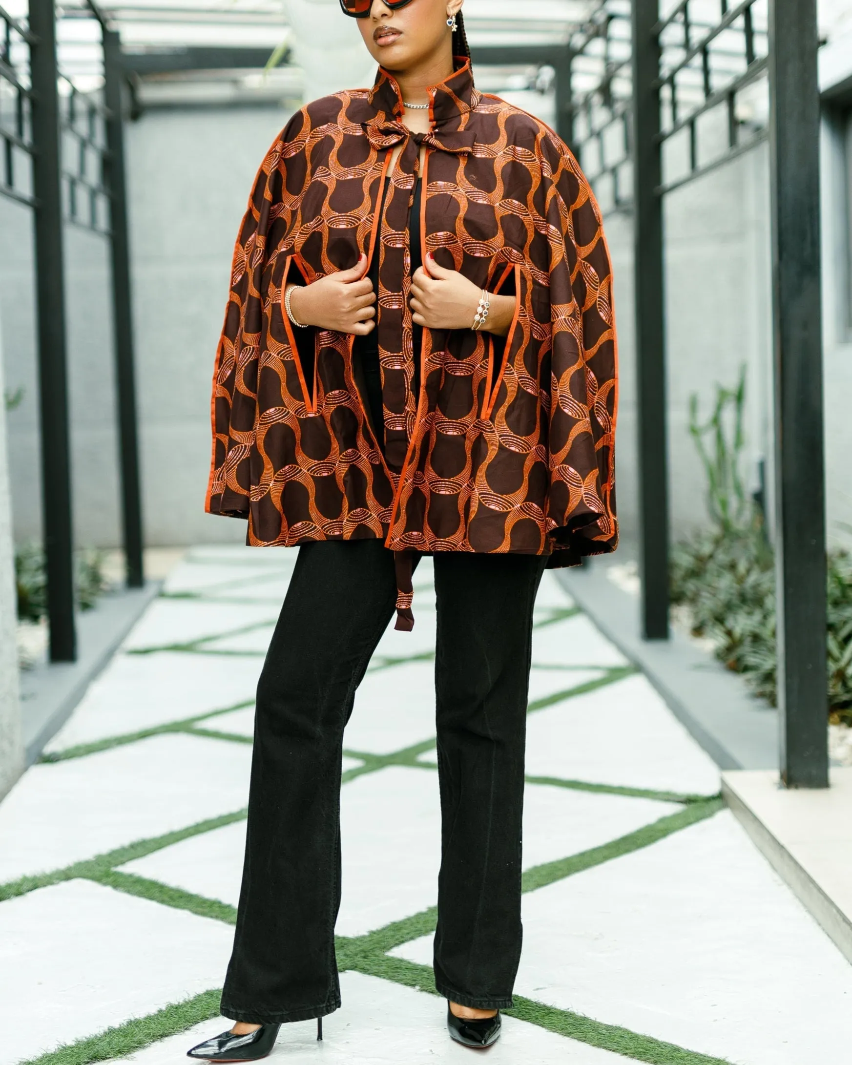Women's Fashion Print Winter Cape