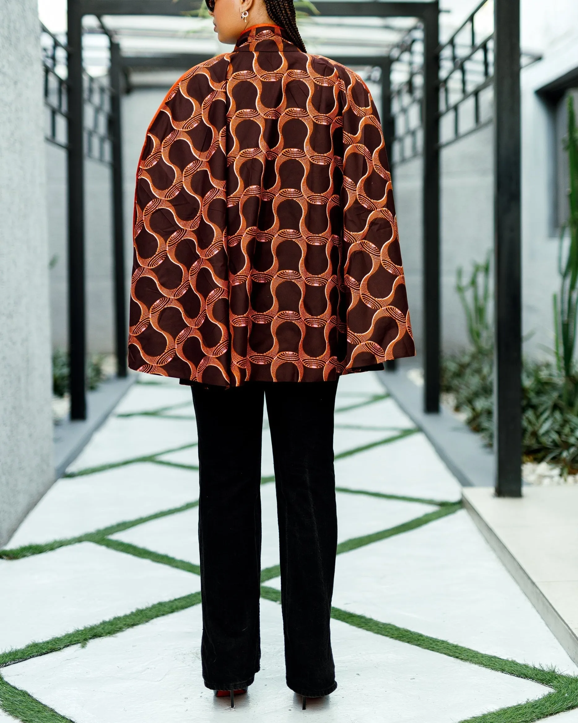 Women's Fashion Print Winter Cape