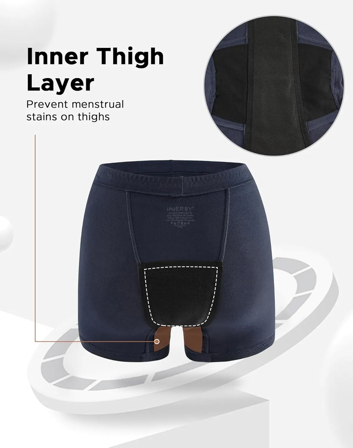 Women's High Waisted Heavy Flow Period Boyshorts - Short Leg