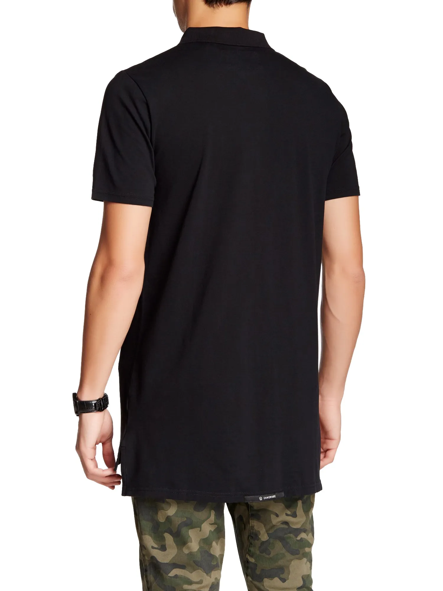 ZANEROBE Men's Black Short Sleeve Flintlock Polo $79 NWT