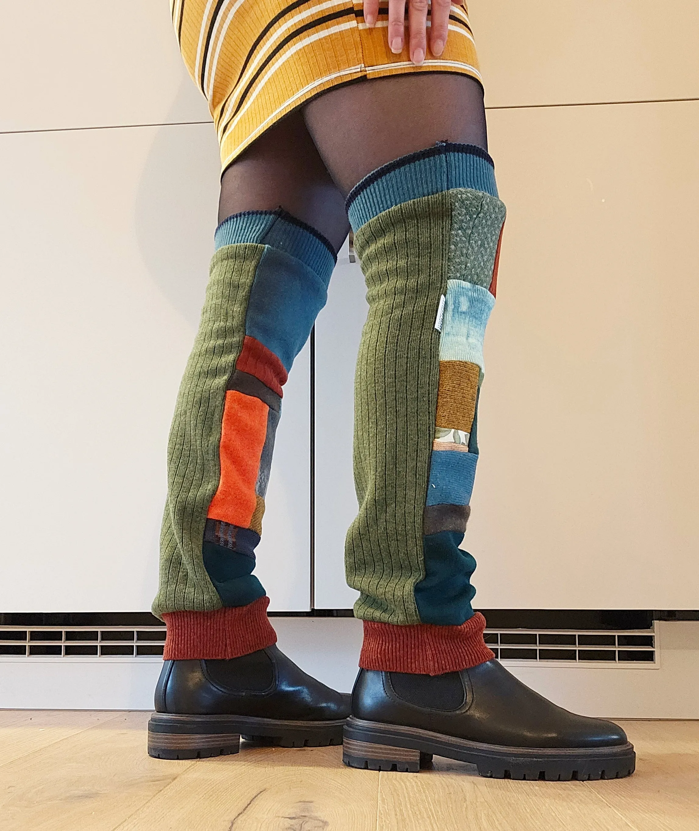 Zerowaste Patchwork Legwarmers - Mojito