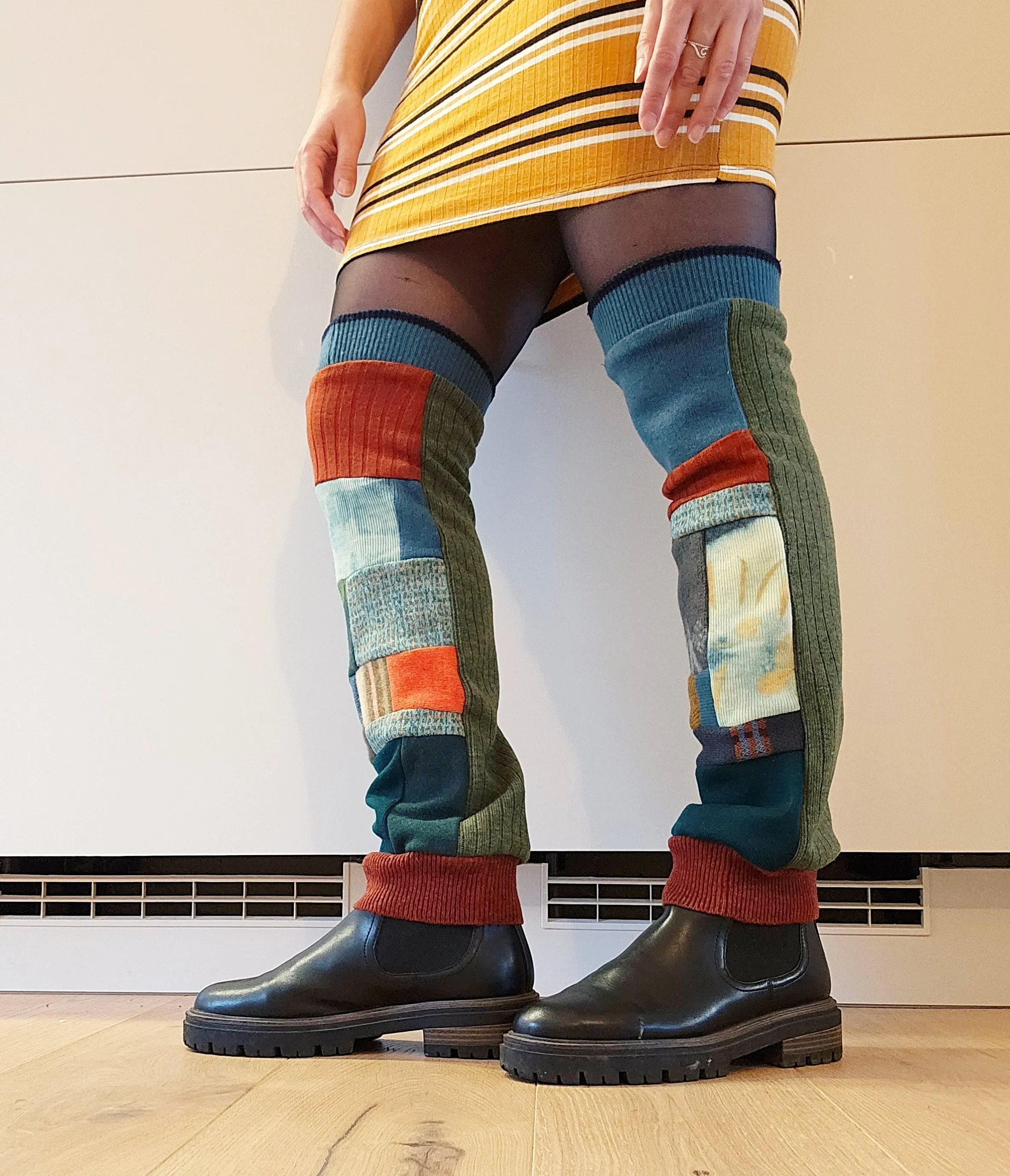 Zerowaste Patchwork Legwarmers - Mojito