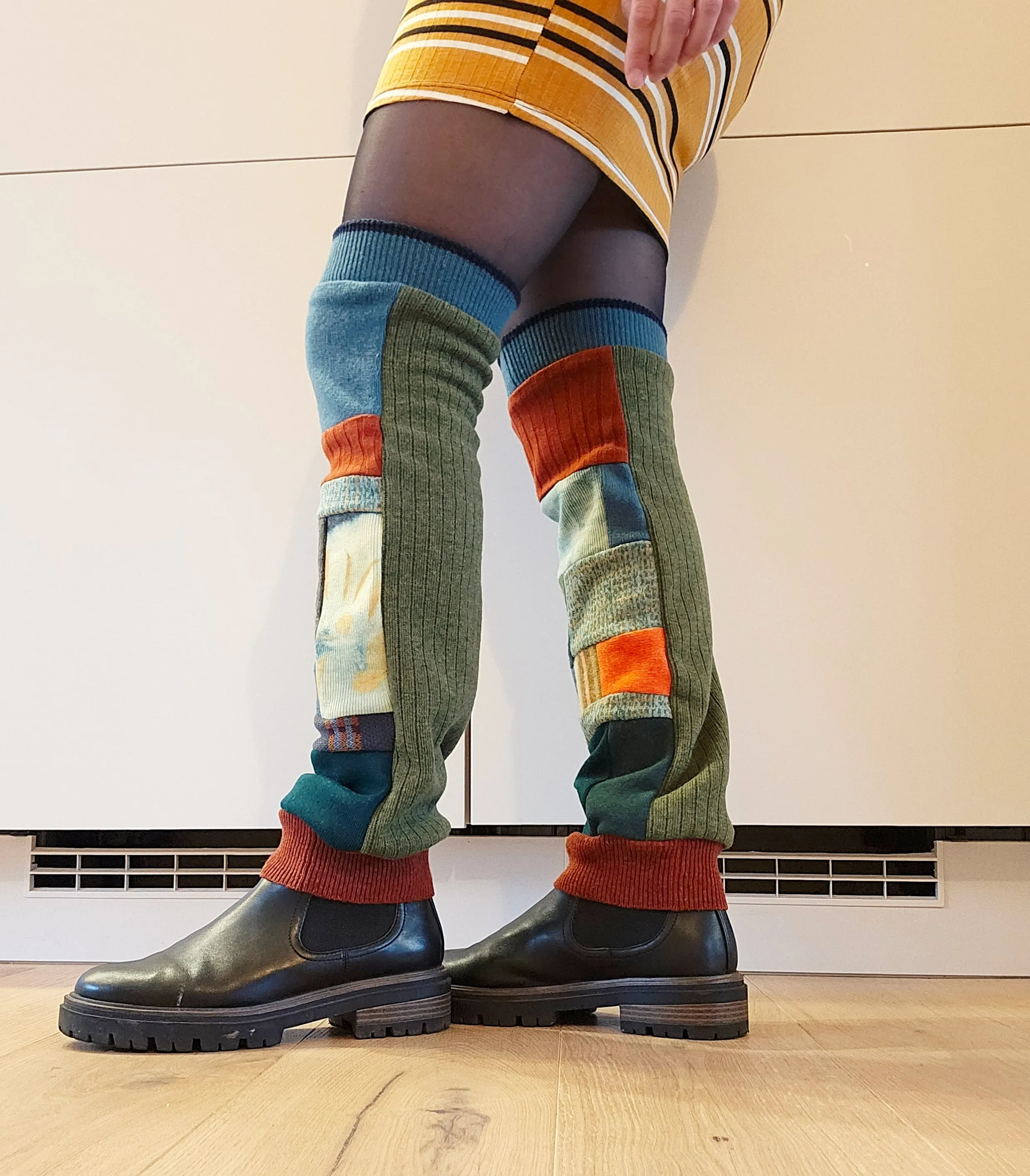 Zerowaste Patchwork Legwarmers - Mojito